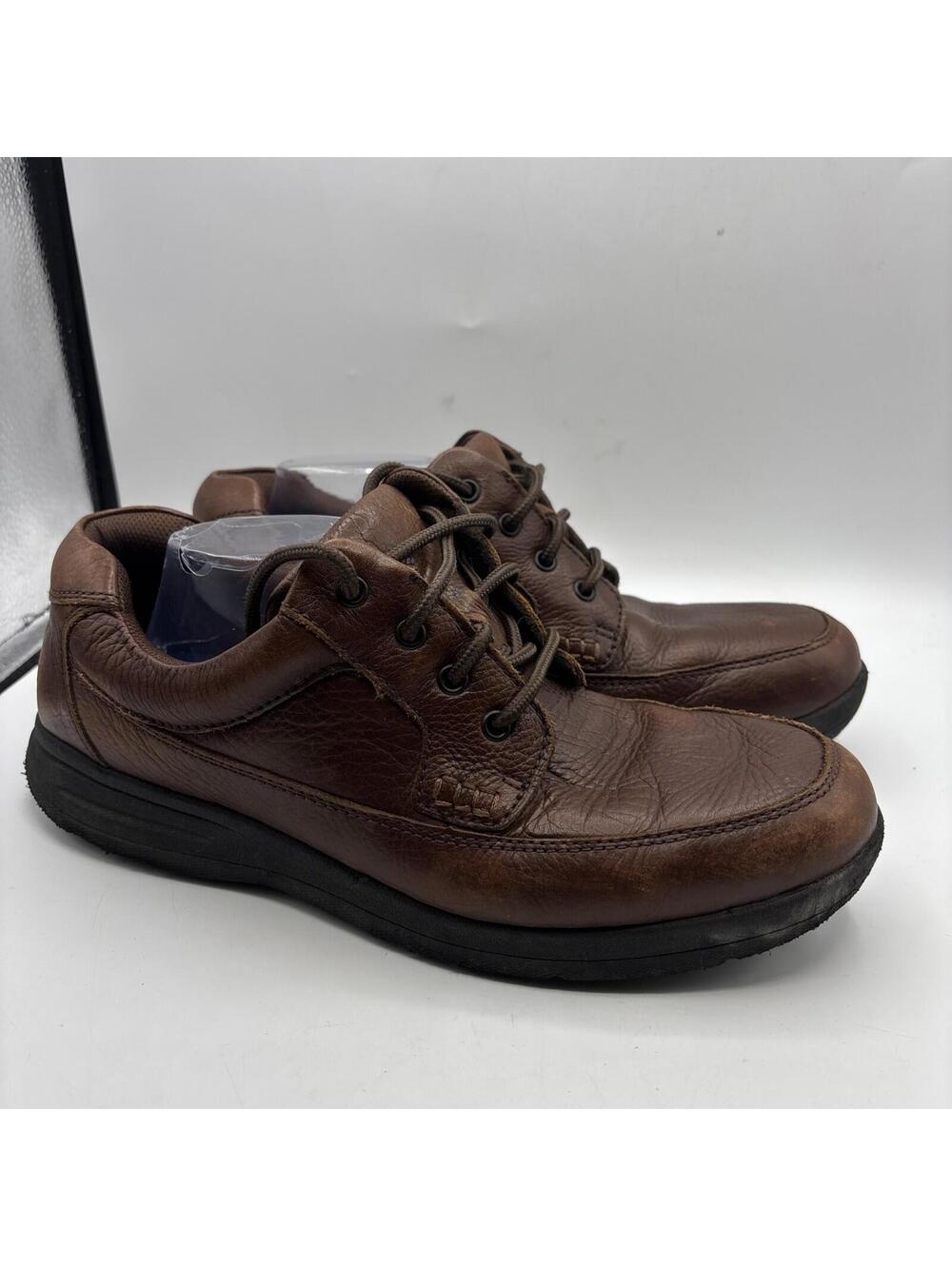 Nunn Bush Shoes  Men 12 M Brown Leather Comfort Gel Walking Lace Lightweight